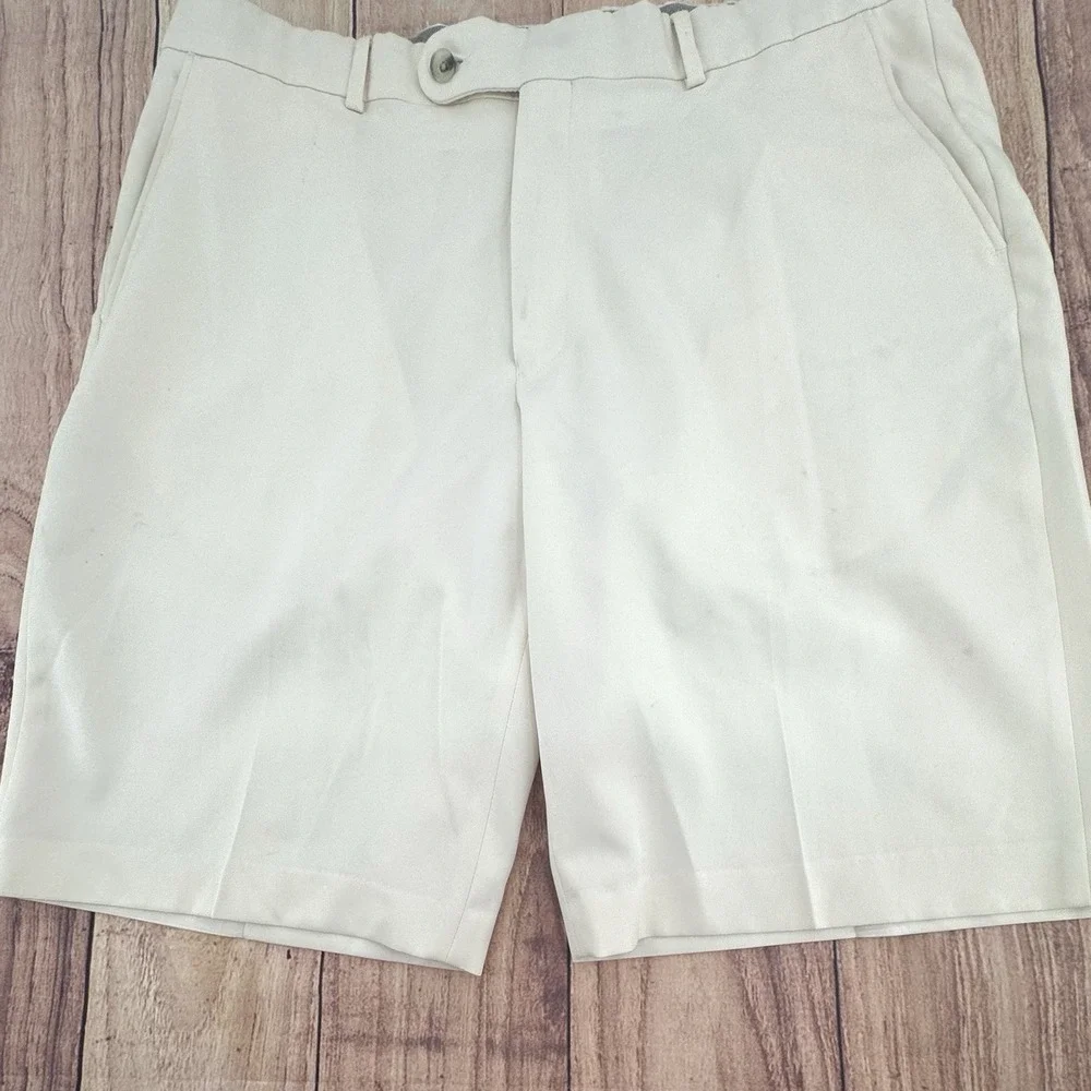 Ballin Golf Short Comfort Eze Nash Cream Ivory Flat Stretch Performance Men's 36